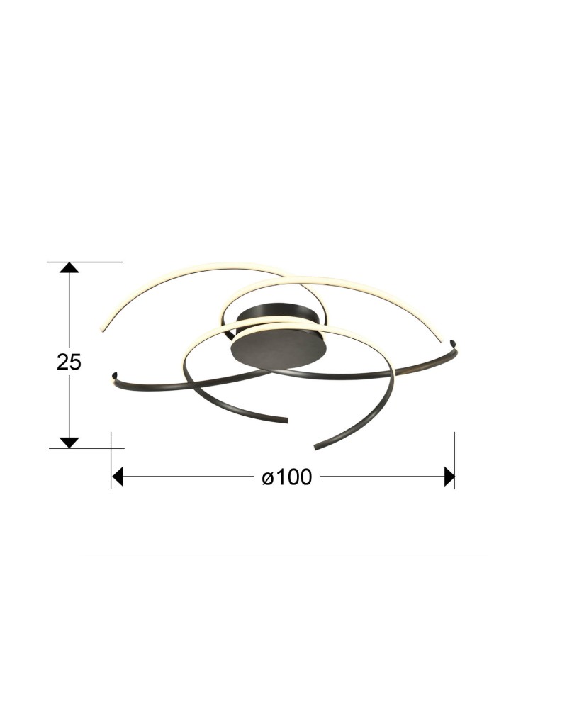 CADENCE- GRAN PLAFON- NEGRO